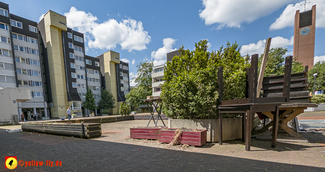 12.06.2023 - kein Grün mehr im Biergarten im Marx-Zentrum